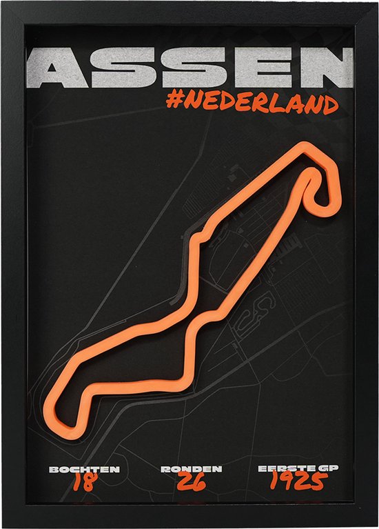 Assen Nederland Special Edition 3D F1 circuit schilderij