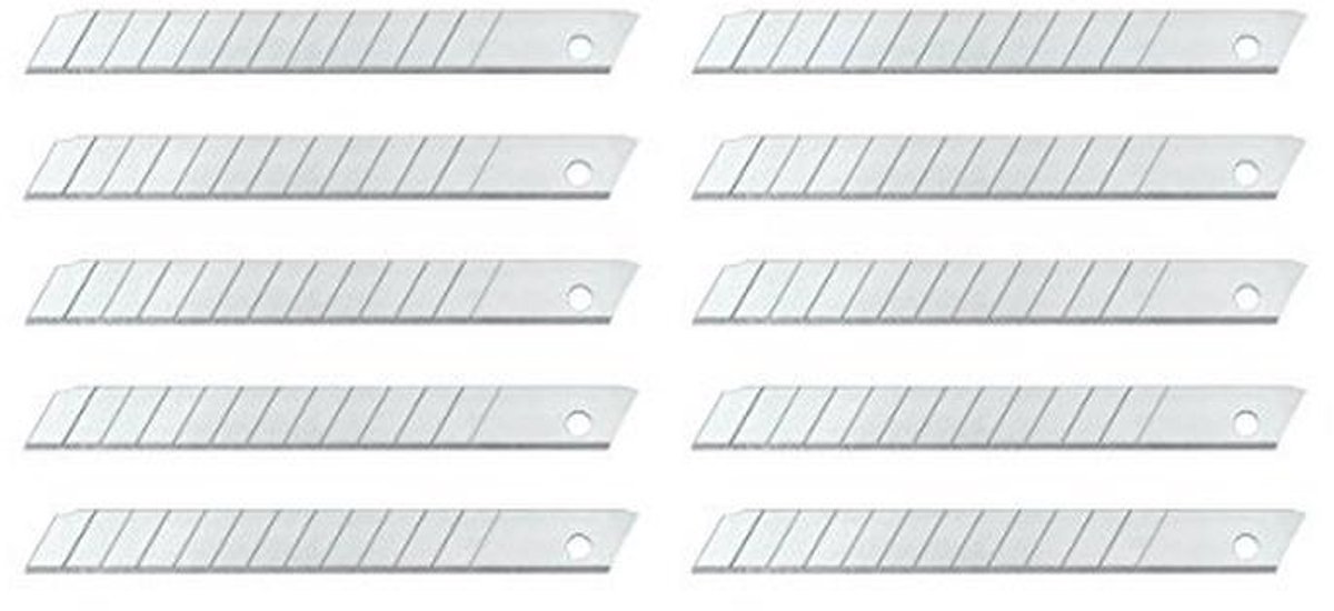 Reservemesjes voor afbreekmessen 9 mm - Set van 10