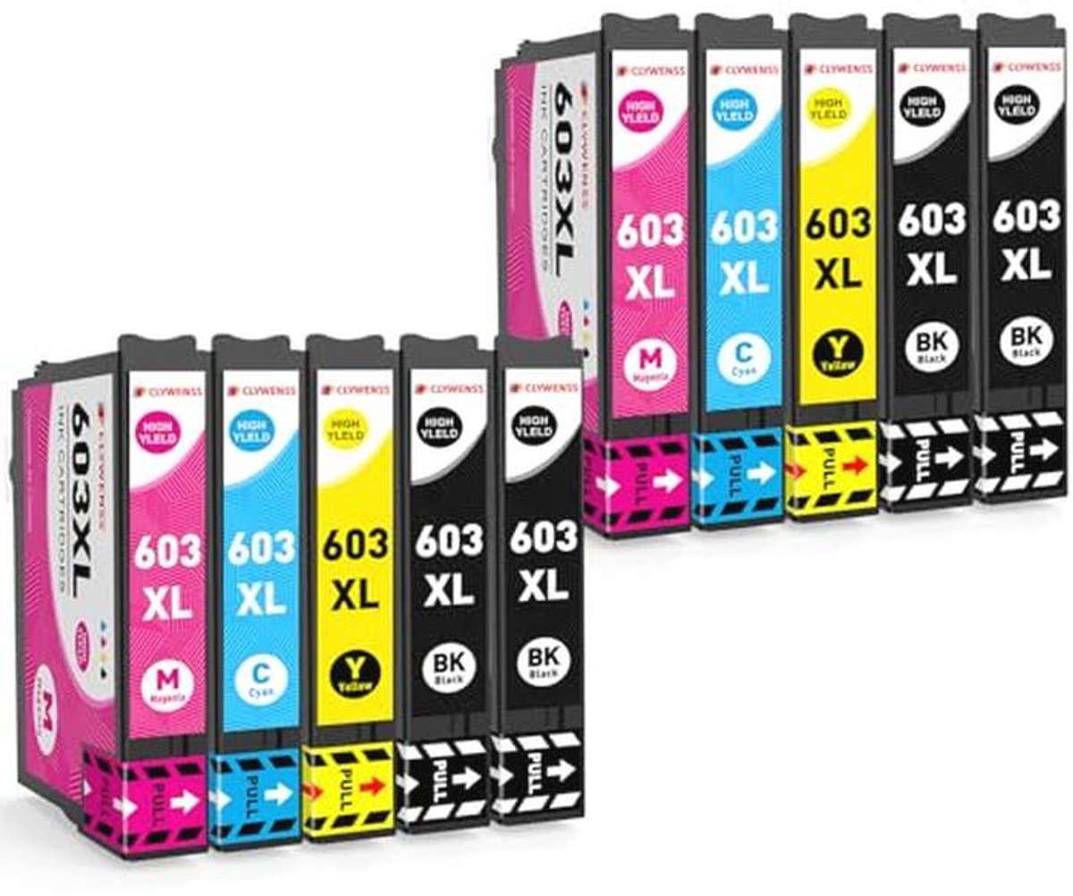 Inktcartridges 603 XL Compatibel, 10 Stuks voor Diverse Printers