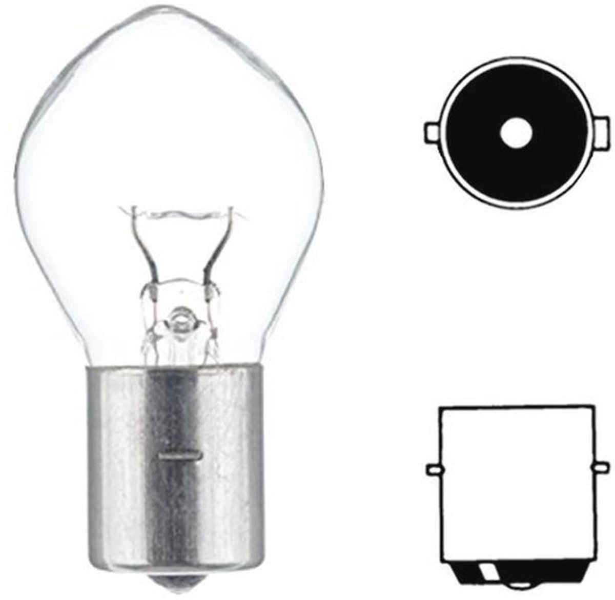 Heavy Duty Halogeen Gloeilamp - 24V - 35W - Type BA20s - Doos - Aantal: 1