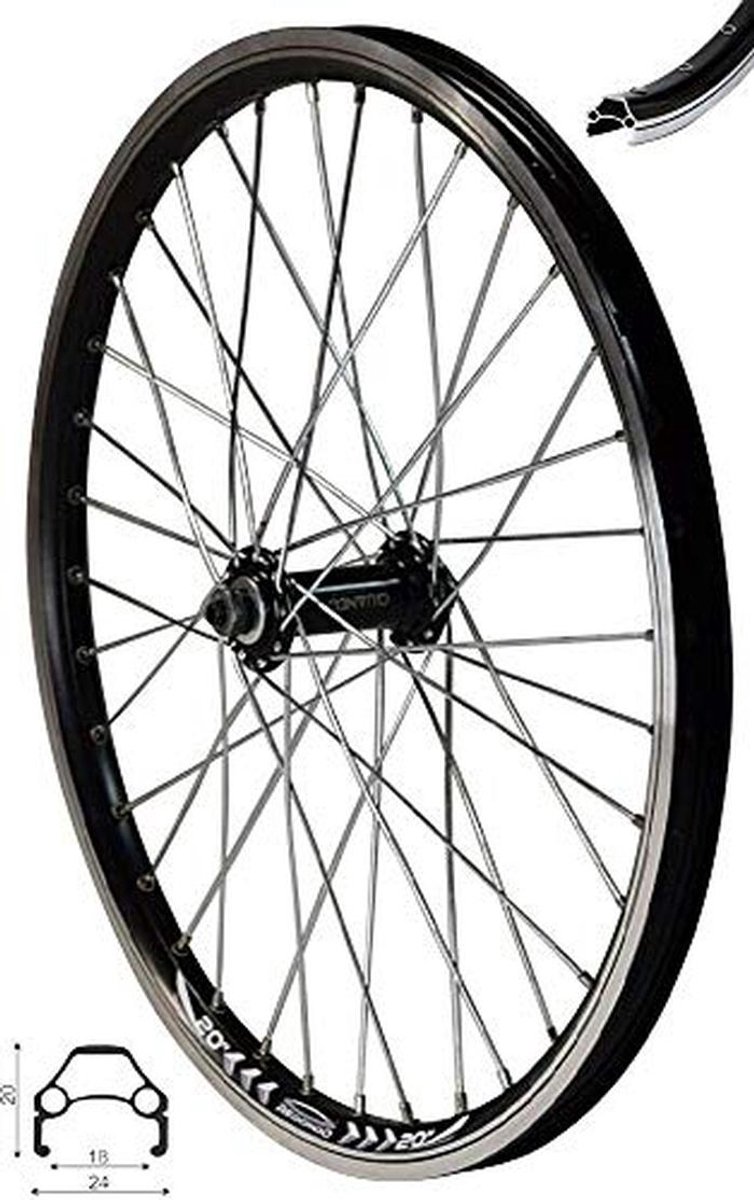 20 Inch Voorwiel Loopfiets - Vouwfiets Velg Zwart