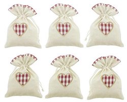 FRANK FLECHTWAREN Geschenkzakje Landhaus in set van 6