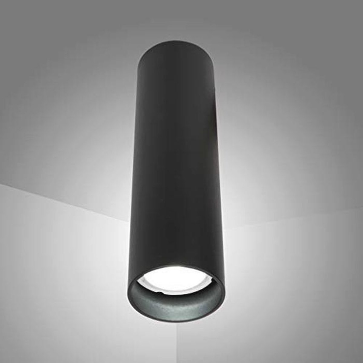 Ronde GU10 Plafondspots Set van 4 - Moderne Zwarte Aluminium Lampen voor Keuken en Woonkamer