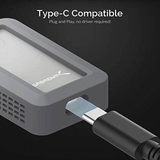 Kleine en Robuuste 1TB USB 3.2 Externe SSD met Waterdichte Behuizing van Merkloos — afbeelding 2
