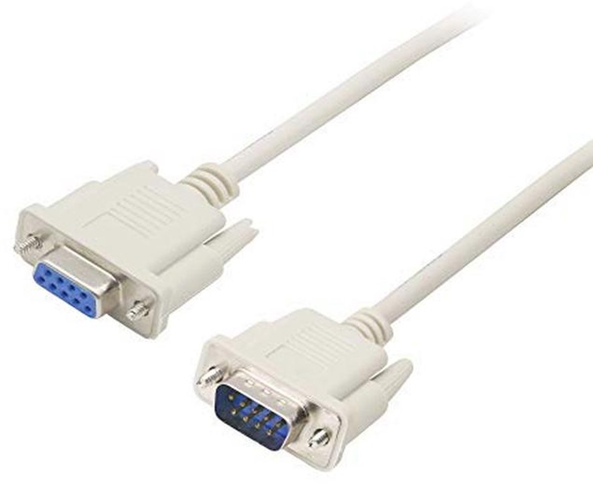DB9 Null Modem Seriële Kabel 2-3 Crossover Lengte 137 cm voor Computers en Apparaten