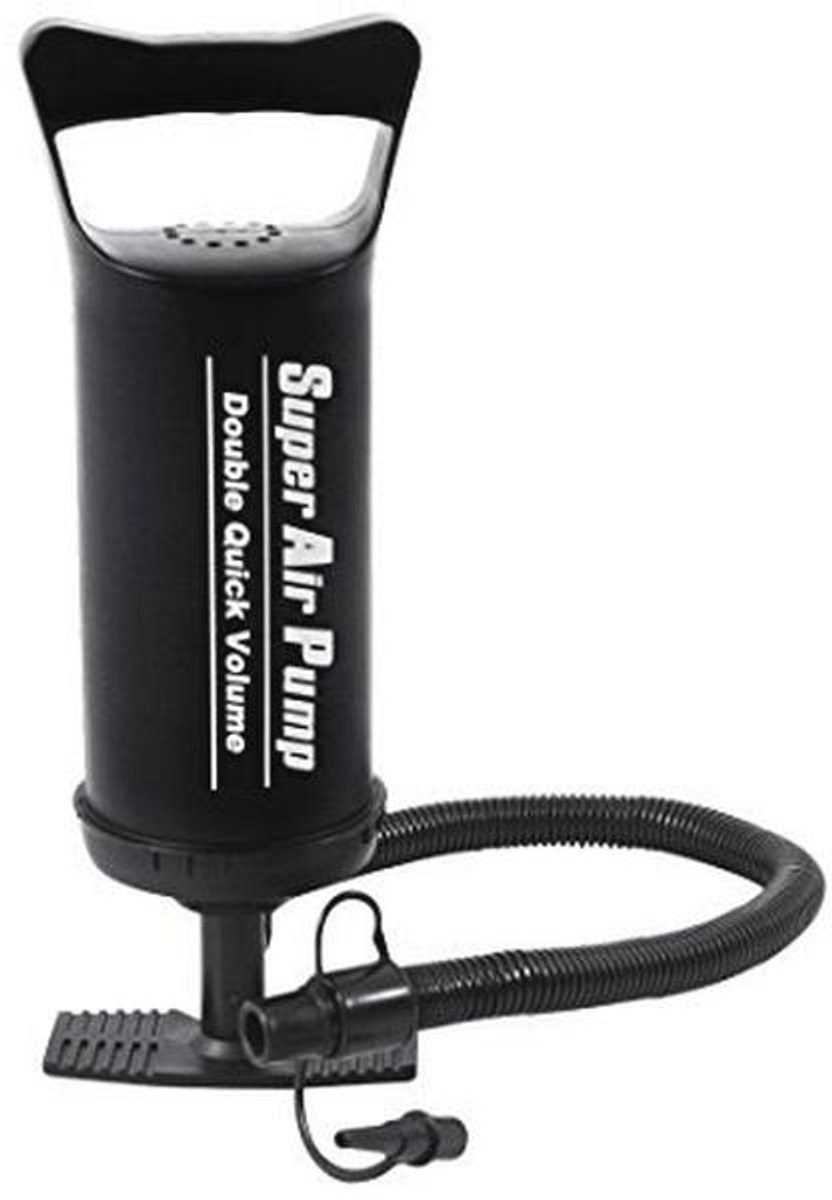 Handpomp 0,7L - Dubbele Slagpomp met 2 Adapters voor Opblaasbare Artikelen