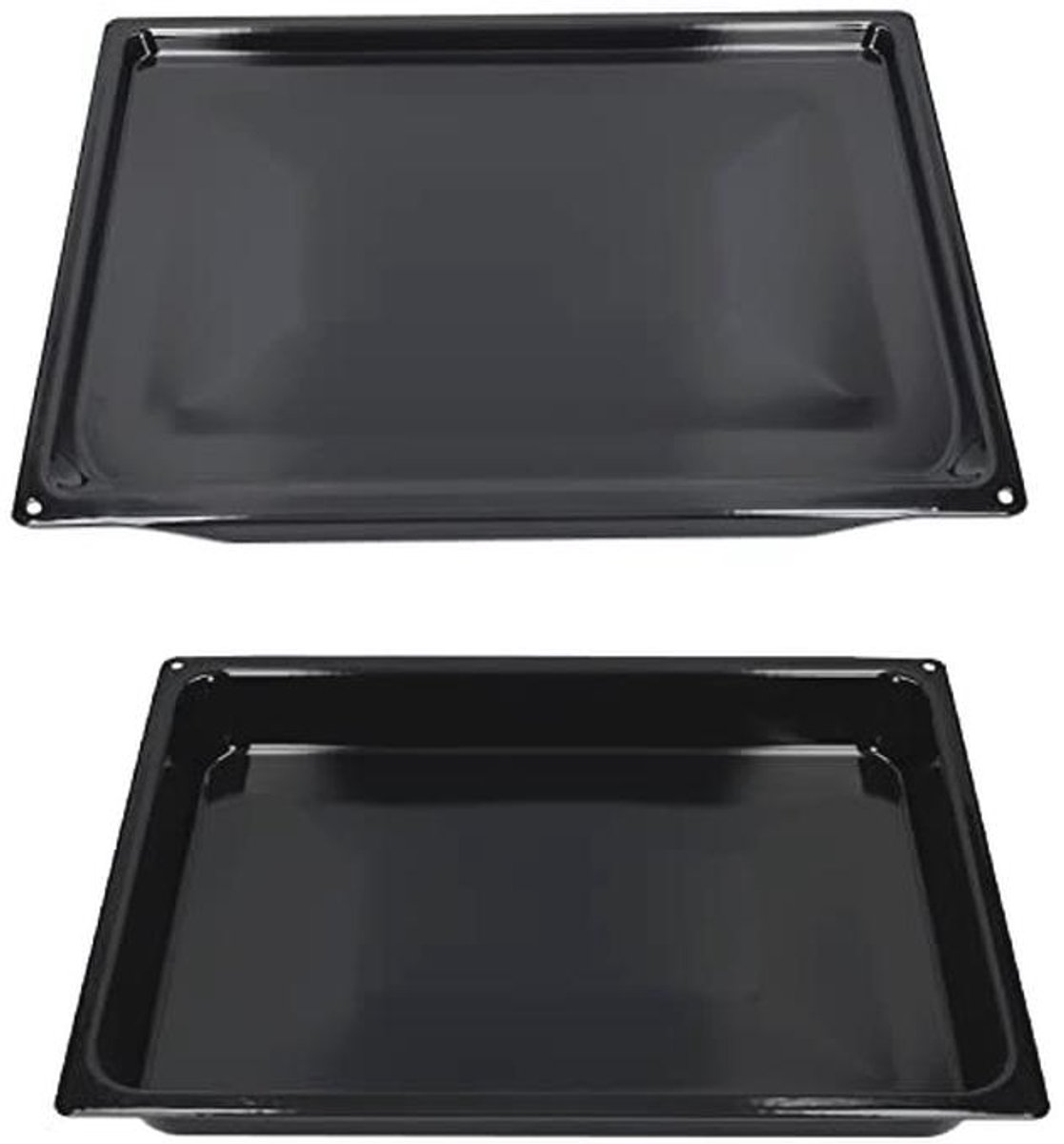 Geëmailleerde Bakplaat en Vetplaat voor Oven - 458x364 mm, Set van 2