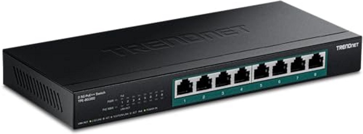 8-poorts 2.5G POE++ Switch voor Snelle Netwerken