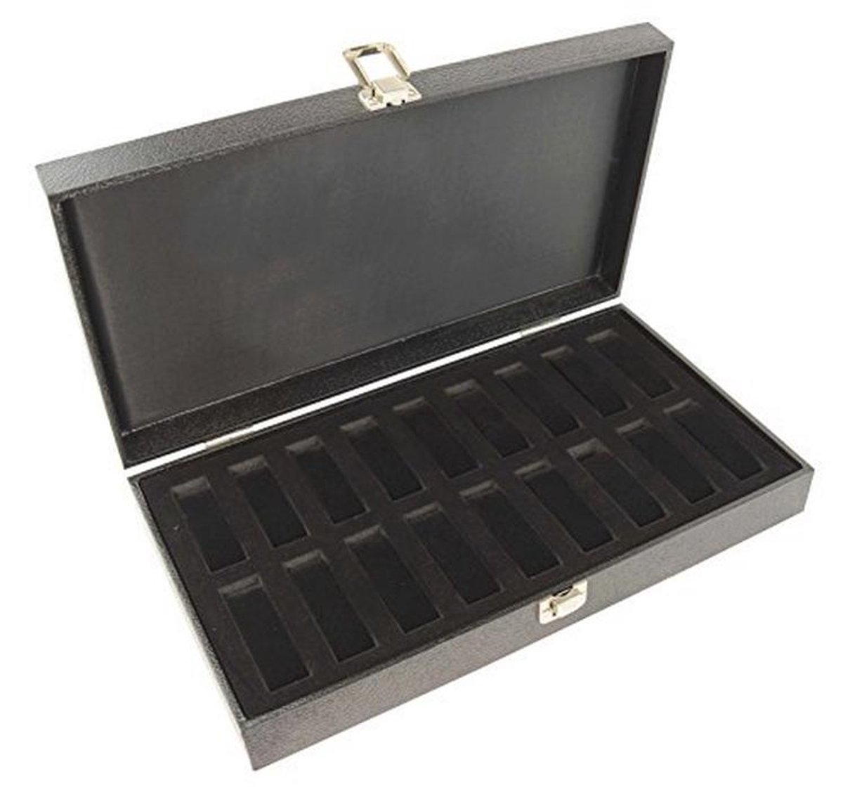 Display Case voor 18 Horloges en Armbanden - Luxe Kunstleer met Massief Deksel