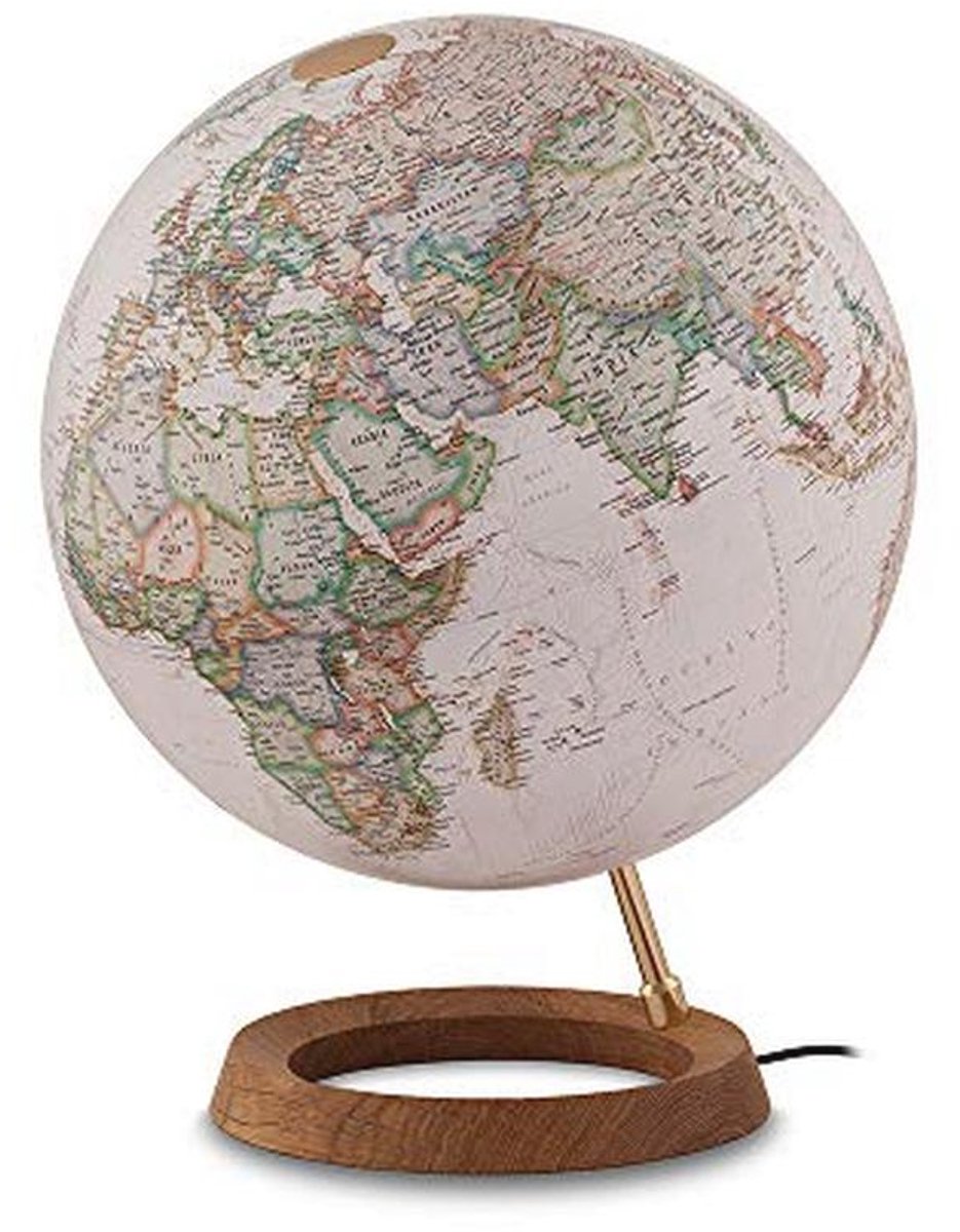 Verlichte Wereldbol - Sepia Bal van Esdoorn, 30cm