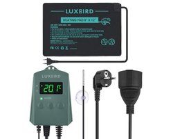 Terrarium Verwarmingsmat met Thermostaat Regulator - Temperatuur Controle voor Reptielen, Schildpadden, Slangen en Amfibieën - 20 x 30CM