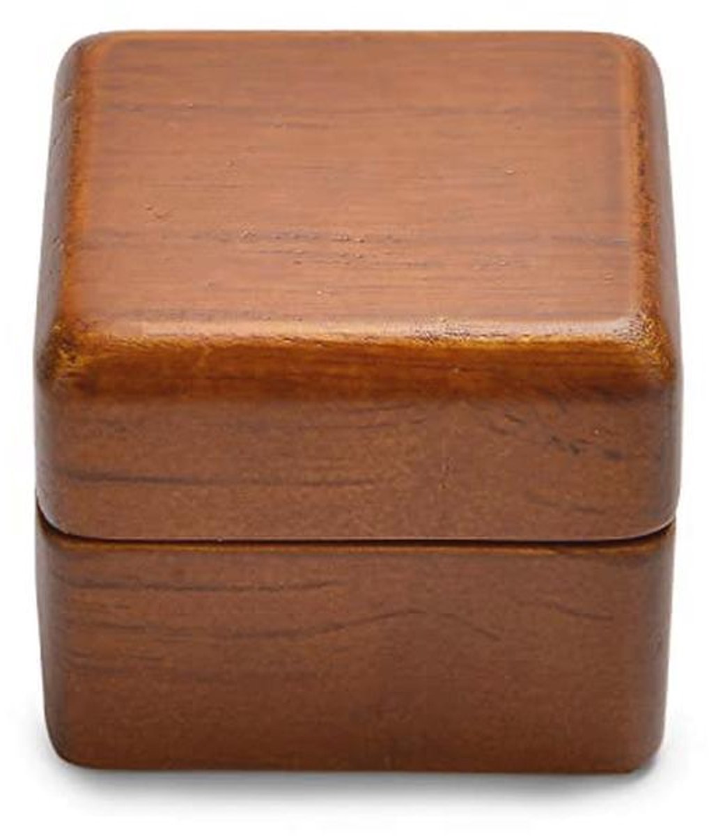 Vintage notenhouten ringendoos voor bruiloft en speciale gelegenheden