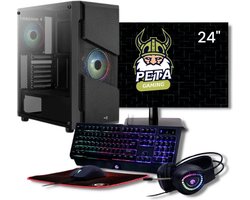 peta Gaming Set- Ryzen 7 5700G - 32GB RAM - 1.0TB M.2 SSD - Nvidia GeForce RTX5060Ti 8GB - WiFi - Windows 11 Pro (GamePC + 24" FullHD monitor + toetsenbord + muis)
