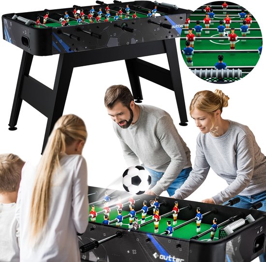 Outtec® Tafelvoetbal, Voetbaltafel, Tafelvoetbalspel, Tafelvoetbaltafel, Tafel Voetbal - 22 Spelers - Doelteller - 2 Ballen - voor Kinderen en Volwassenen - 121 x 60,5 x 82,5 cm