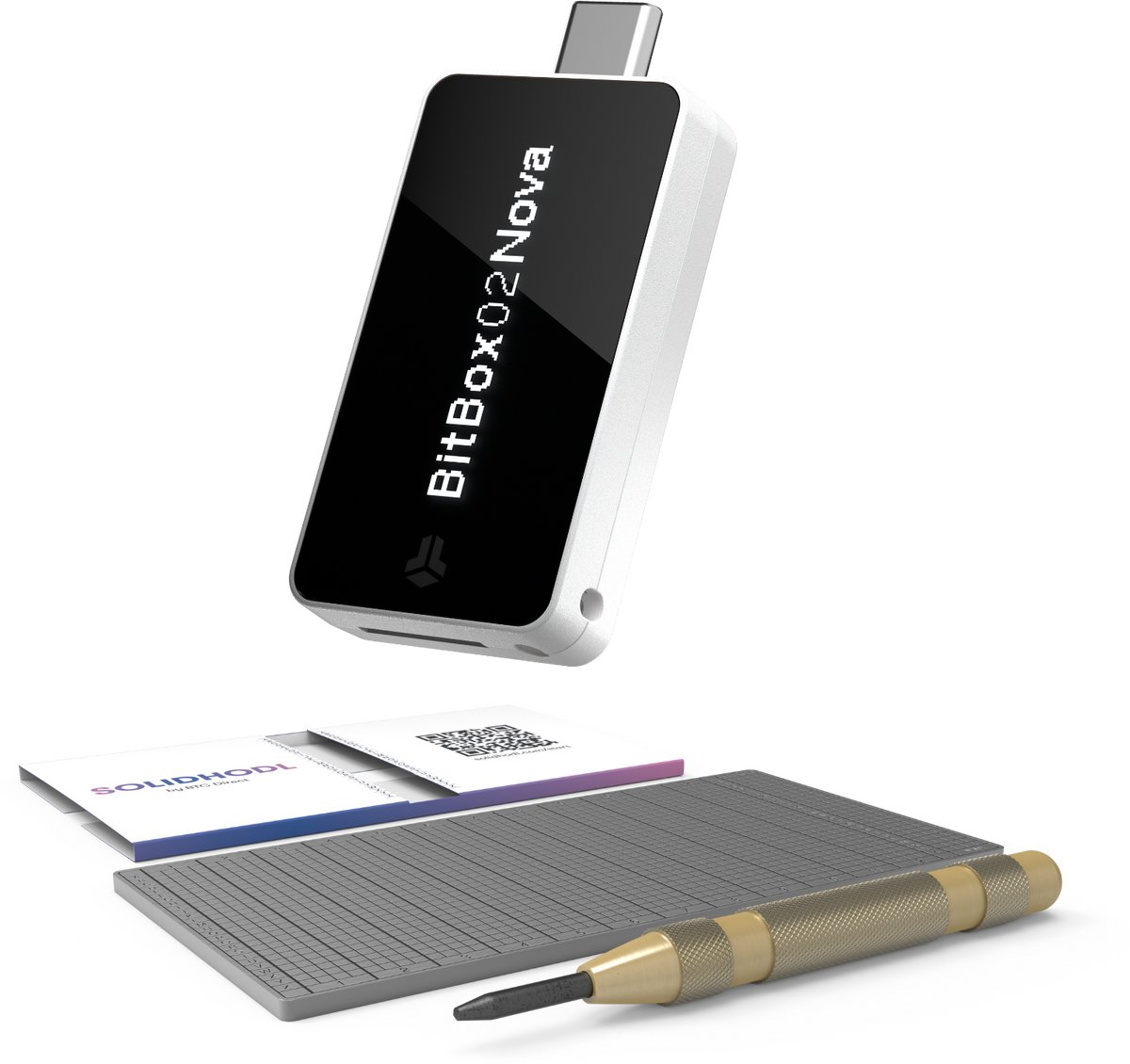 BitBox02 Nova Bitcoin-only Edition - Polar White + SOLIDHODL