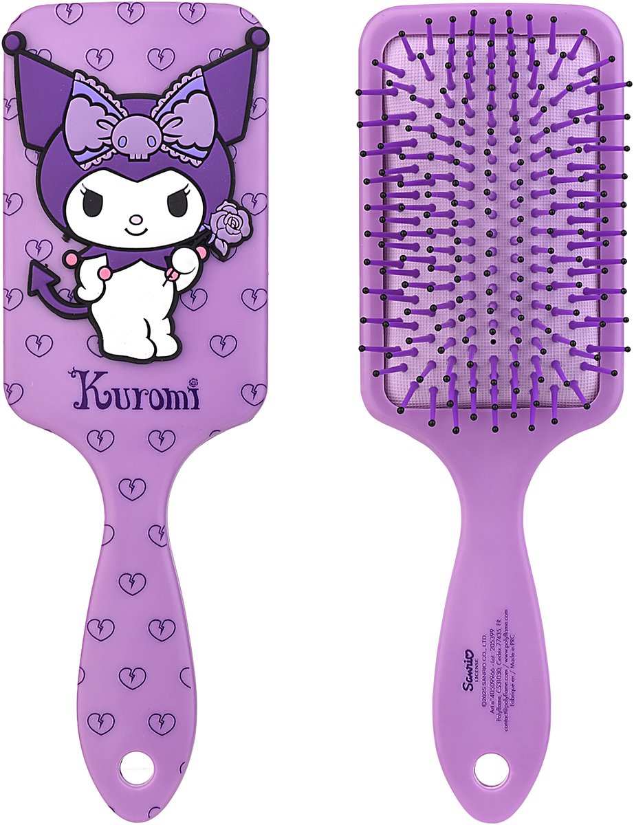 Kuromi - Haarborstel Antiklit - Voor Meisjes - Haarborstel -Paars