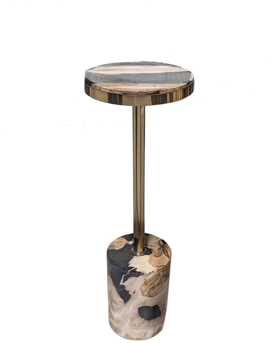 PTMD Bijzettafel Mody - Zwart - 21x21x64cm