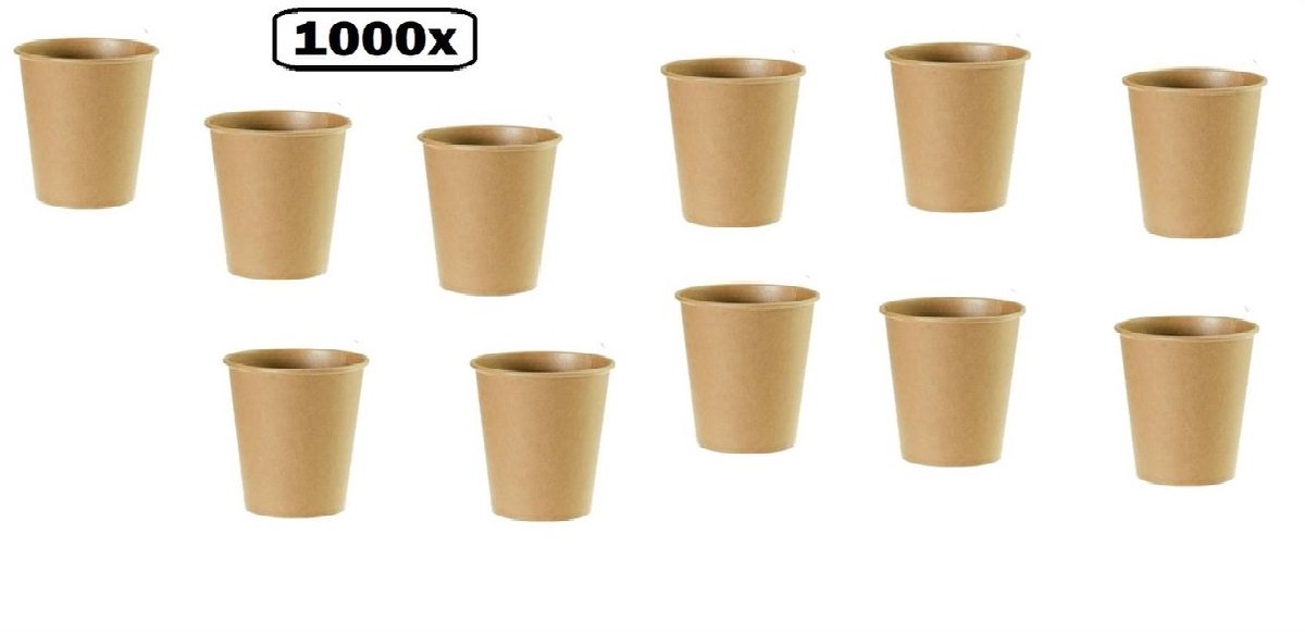 1000x Beker next generation 180ml Nature Kraft bruin