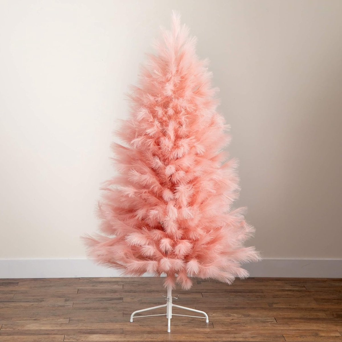 180 cm lange, zachte, roze kerstboom van pampasgras - Boho Chic artistieke kerstdecoratie, buigzame takken, minimalistische en elegante winterdecoratie