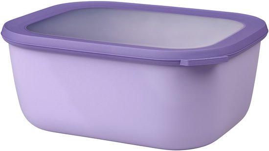 Mepal – Multi bol Mag rectangulaire 3000 ml – Passe au congélateur, micro-ondes et lave-vaisselle – Lilas nordique – Convient comme récipient de préparation de repas