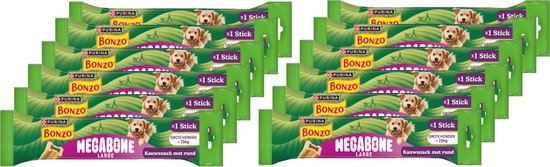 Bonzo Megabone - Hondensnacks - Rund - 12 x 200 g