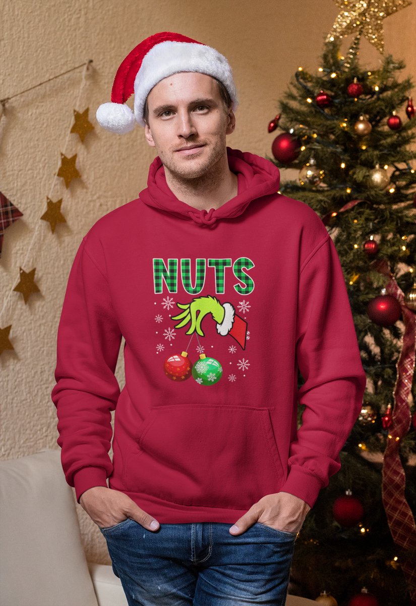 Nuts - Kersttrui - Kerst Trui Rood - Grappig Kersttrui - Maat M - Limited Edition
