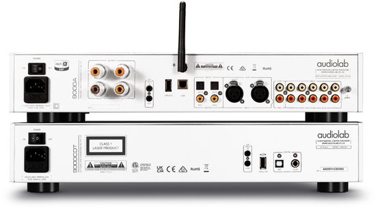 Audiolab 9000A met 9000CDT High-End Stereo Set – Audio Versterker – CD-transport – 2x 160 W – met DAC & Phono – Zilver