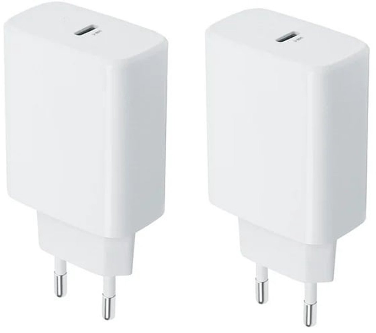 2 stuks OneOne 45W super snellader. Witte USB C oplader. PD lader adapter past op Motorola Moto G24 Power, Moto G34, Moto G35, Moto G54, Moto G55, Moto G64, Moto G75, Moto G84, Moto G85, Moto S50, S50 Neo