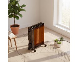 Elektrische Olieradiator 2500W met Smart - Zwart - Smart App – Altameubel OmniWarm - Medahomestore