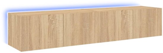 vidaXL-Tv-wandmeubels-met-LED-2-st-80x35x31-cm-sonoma-eikenkleurig