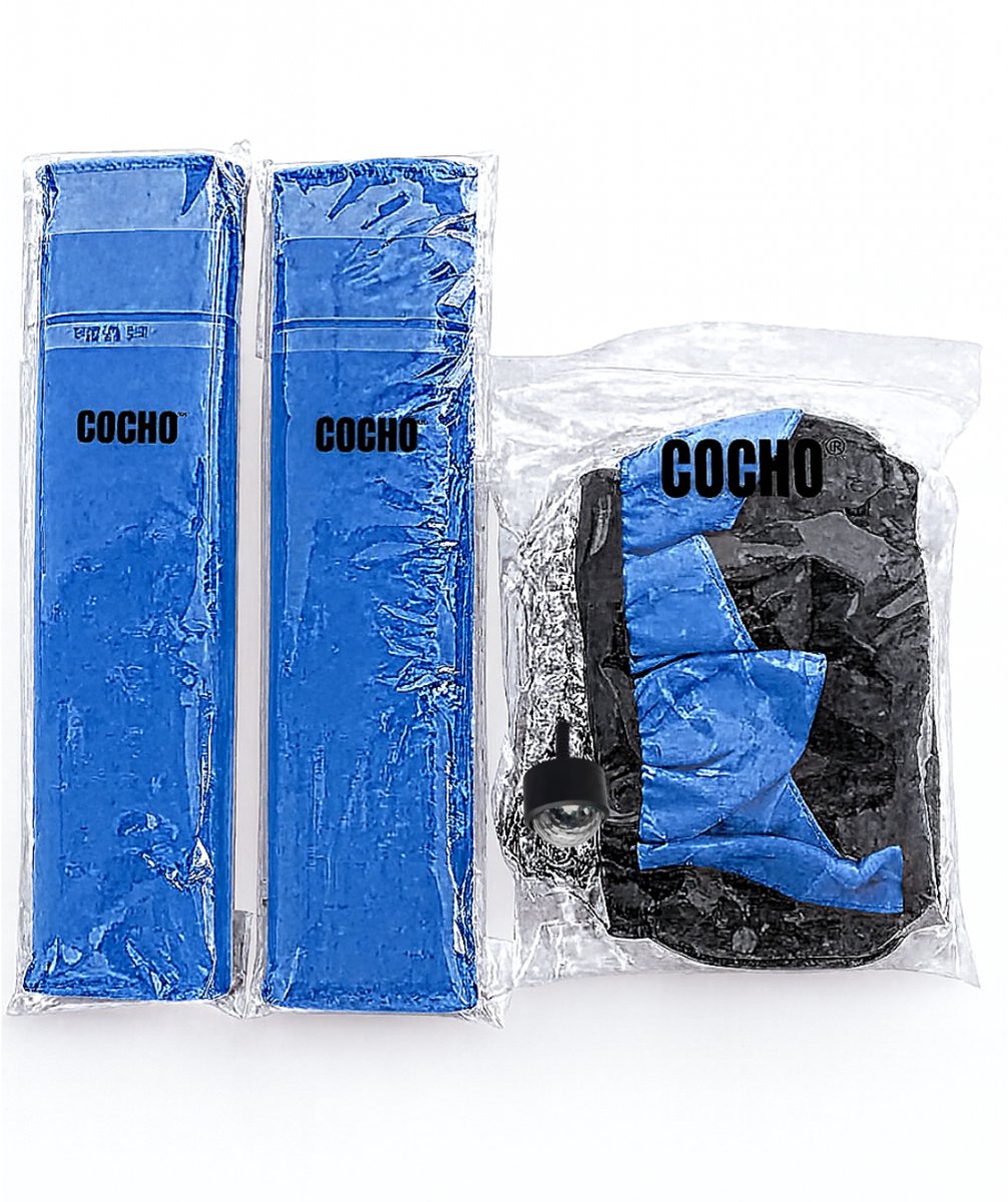 COCHO® SportDrive Set – Blauw | Stuurhoes + 2x Gordelhoezen + Auto Interieur Verlichting | Luxe Comfort Auto Upgrade | Universeel 37–39 cm – foto 6