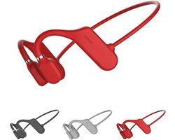 White-Label® Bone Conduction Headphone - Koptelefoon voor Activiteiten - Draadloos - Bleutooth - Rood