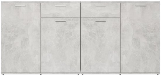 vidaXL Buffet 160x36x75 cm aggloméré gris béton