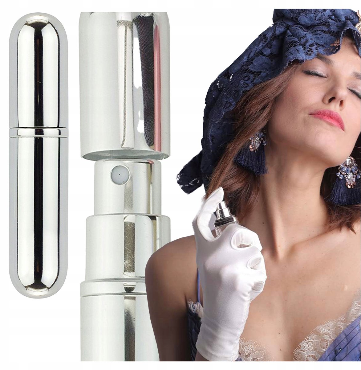 Reisverstuiver Parfum Flesje 6ml Zilver Metaal