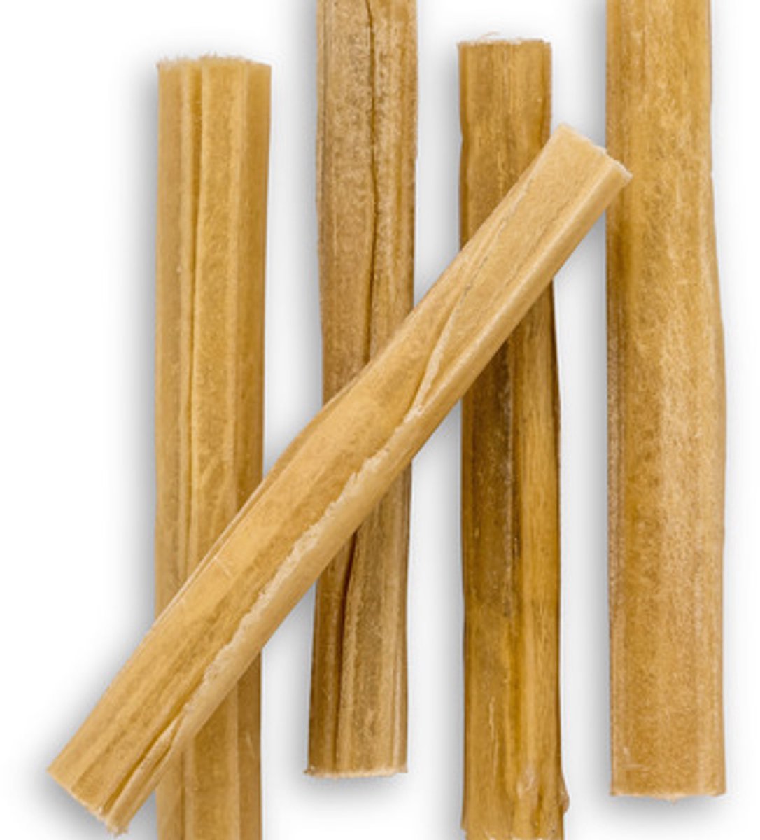 Landman Geperste Runderhuid Staven (5st) - Ø 5/15mm - Hondensnacks - Hondensnoepjes - Kauwsnacks - Kauwstaaf Hond