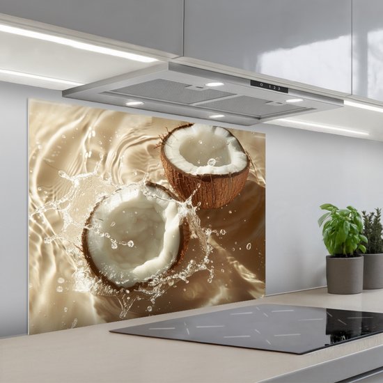 achterwand keuken - glazen plaat - 90 x 50 cm - voor aan de muur - spatbescherming