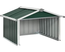 vidaXL - Overkapping - voor - robotmaaier - 92x97x63 - cm - staal - groen