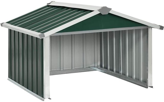 vidaXL Auvent pour robot tondeuse 92x97x63 cm Acier Vert