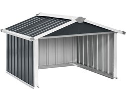 vidaXL - Overkapping - voor - robotmaaier - 92x97x63 - cm - staal - antraciet...