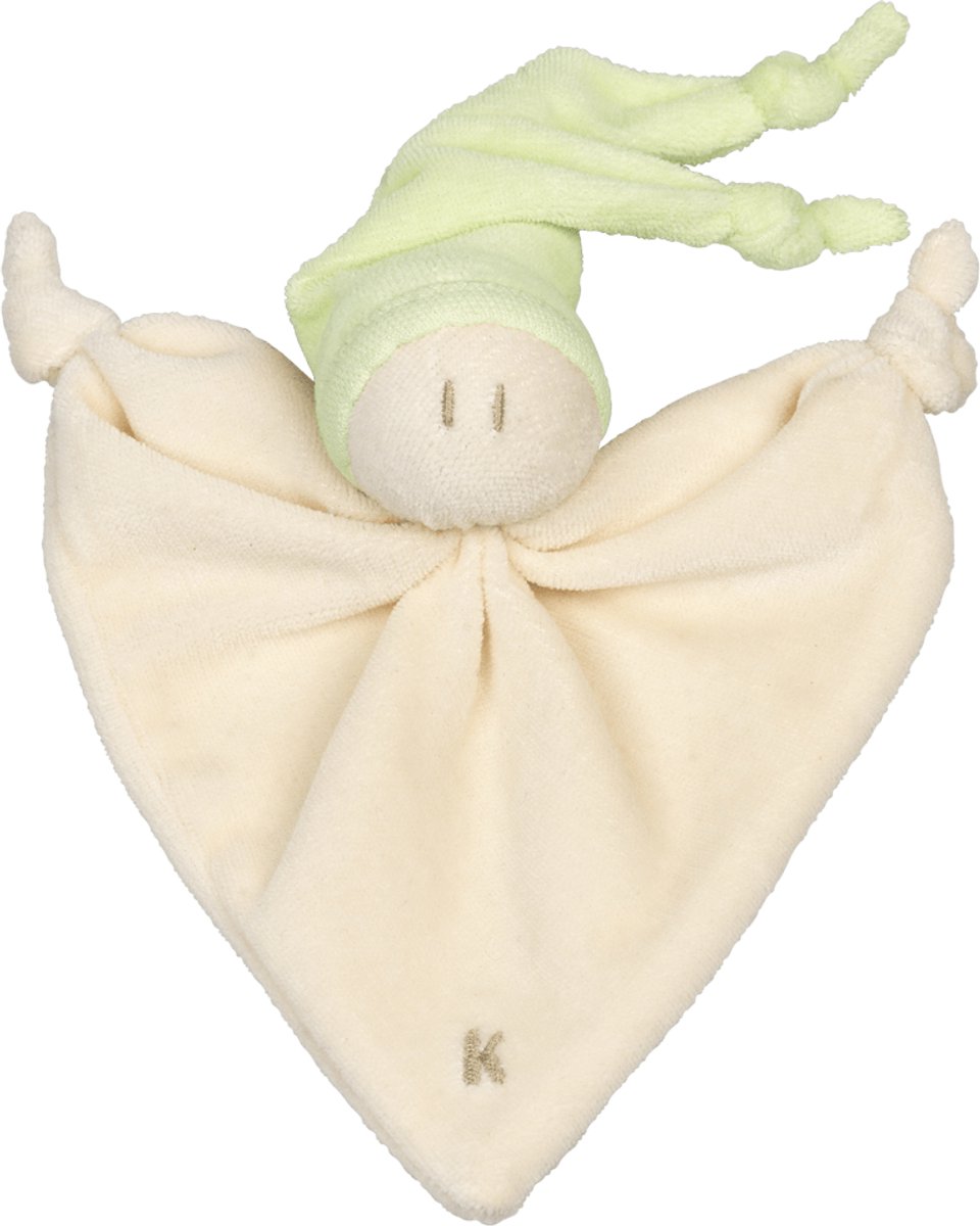 Knuffeldoekje Little-Zmooz Lime Green - katoen - lichtgroen/crème - Keptin-Jr