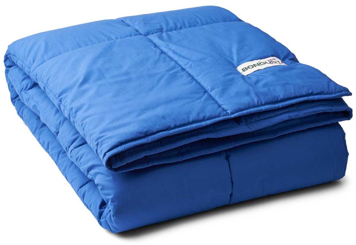 Bongusta plaid - puffy planket Dazzling blue - deken - hoog blauw