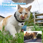 Kattencamerahalsband - 170° Groothoek Halsbandcamera voor Huisdieren met 0,96 Inch LCD-scherm, Multifunctionele Lichaamscamera voor Video-opnamen, Zwart