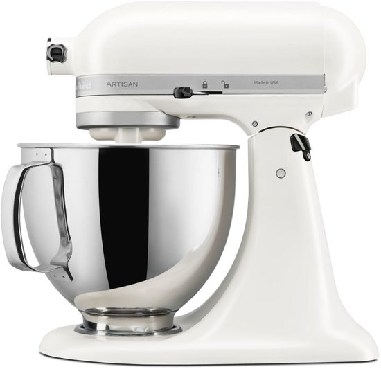 KitchenAid Artisan 5KSM125EPL - Keukenmachine - 4,8L - Porselein wit - 3 menghaken van KitchenAid — afbeelding 4