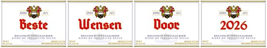 Duvel Beer Labels 'Meilleurs vœux pour 2021' (4 pièces)