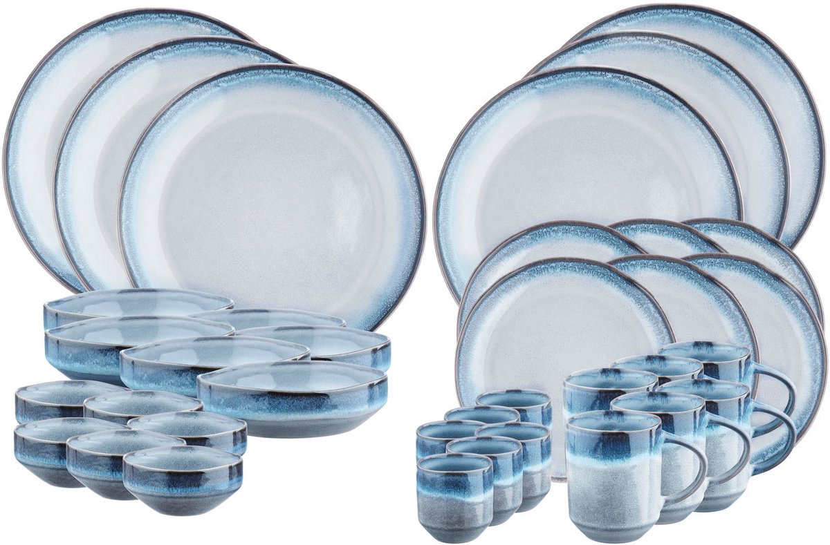 Volledige servies GENESIS - 36 stuks - Sea