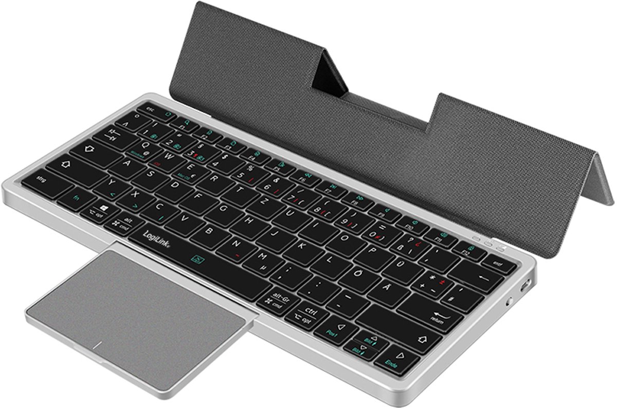 LogiLink ID0214 toetsenbord Thuis/Werk Bluetooth QWERTZ Duits Grijs