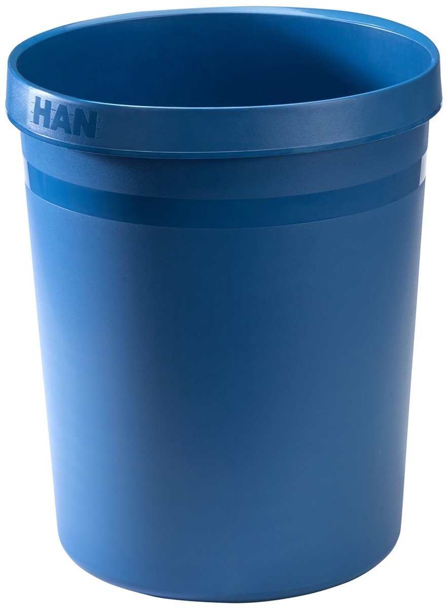 HAN GRIP KARMA 18198-16 Prullenbak 18 l (Ø x h) 312 mm x 350 mm Kringloop kunststof Blauw 1 stuk(s)