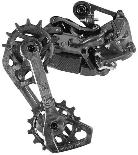 Foto: Campagnolo super record wireless 13 direct mount udh achterderailleur zilver 13s max 36t