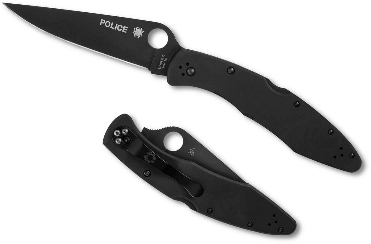 Spyderco Police 4 RVS Black VG-10 PE