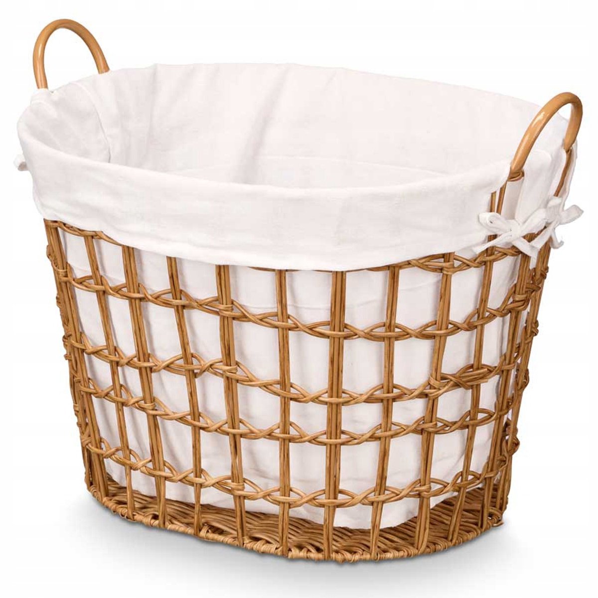 Gevlochten Wasmand met Handvatten - Kunststof - 43x56x40 cm - Bruin